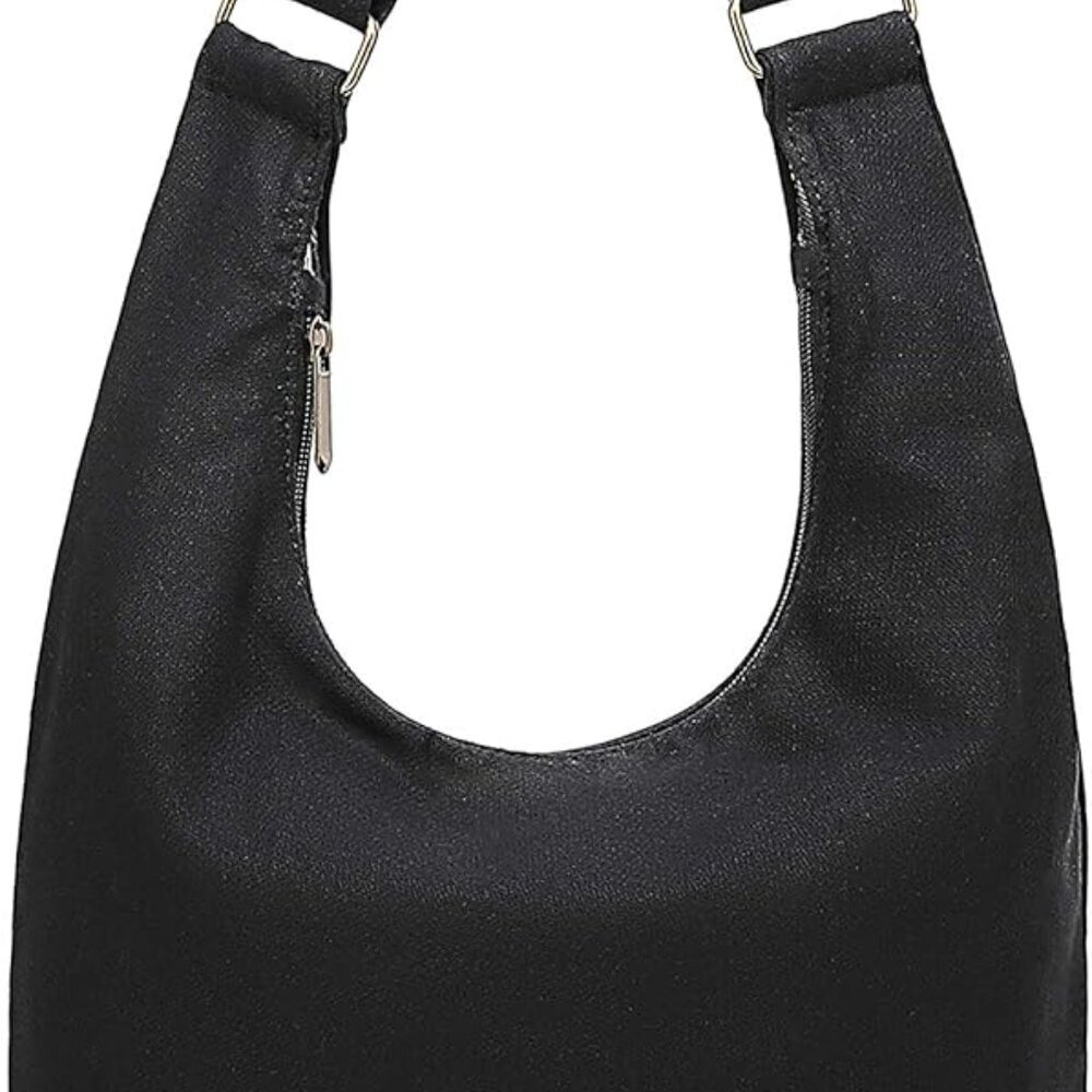 Women Hippie Crossbody Bag - Top Zip Large Capacity Canvas Sling Bag - Jacquard